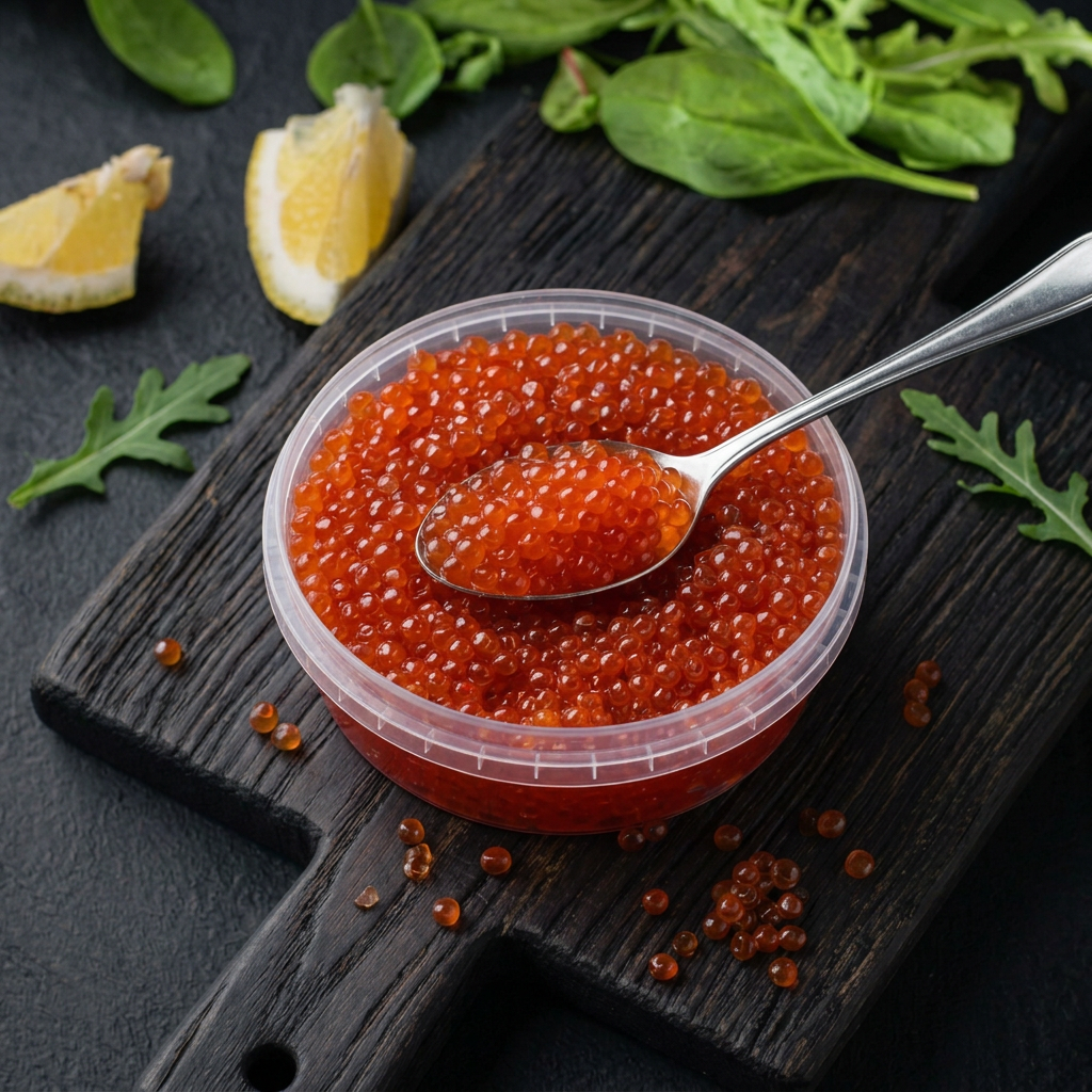 Икра красная форели слабосолёная 200 г, пластик