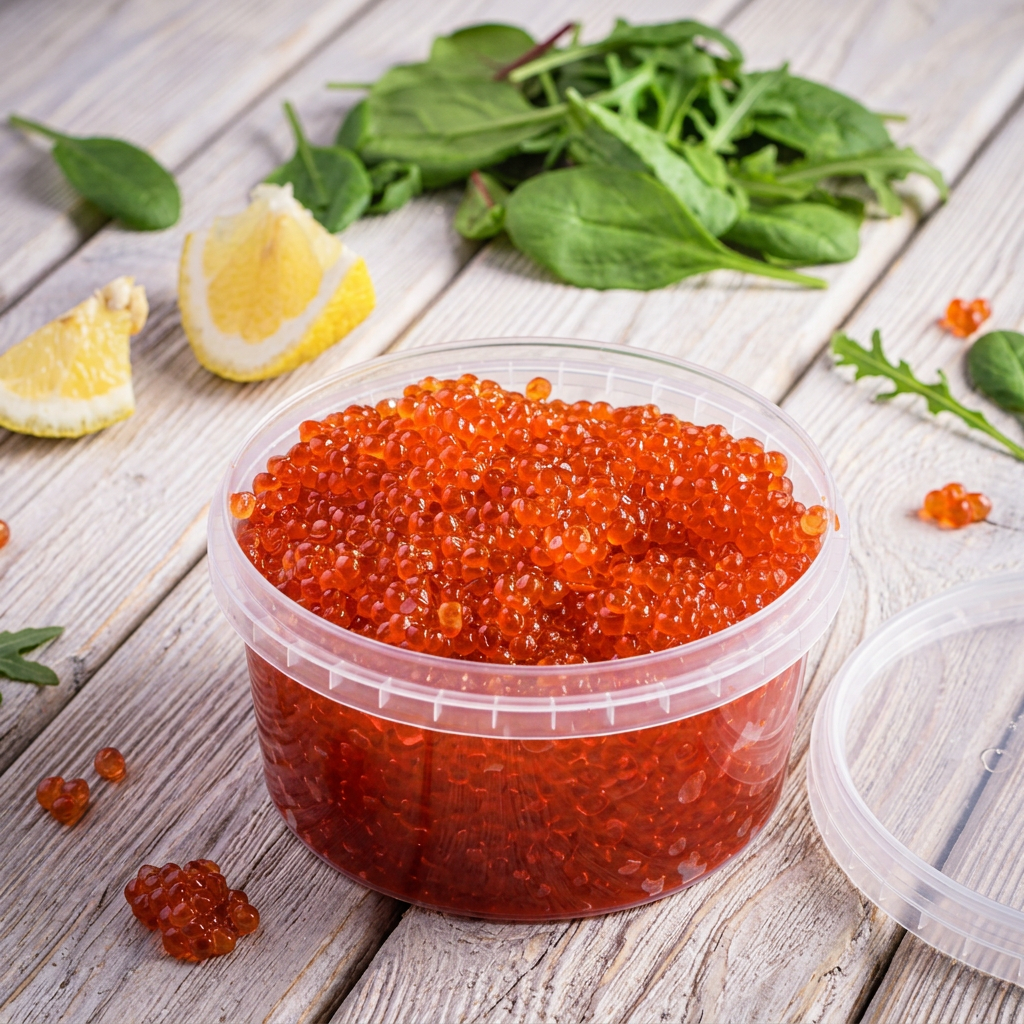 Икра красная нерки слабосолёная 250 г, пластик